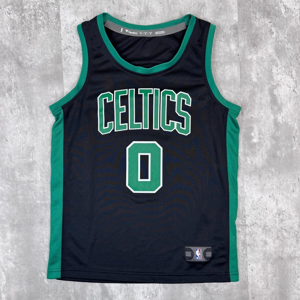 NBA Jayson Tatum Boston Celtics Jersey Youth Medium Fanatics #0 Black Basketball